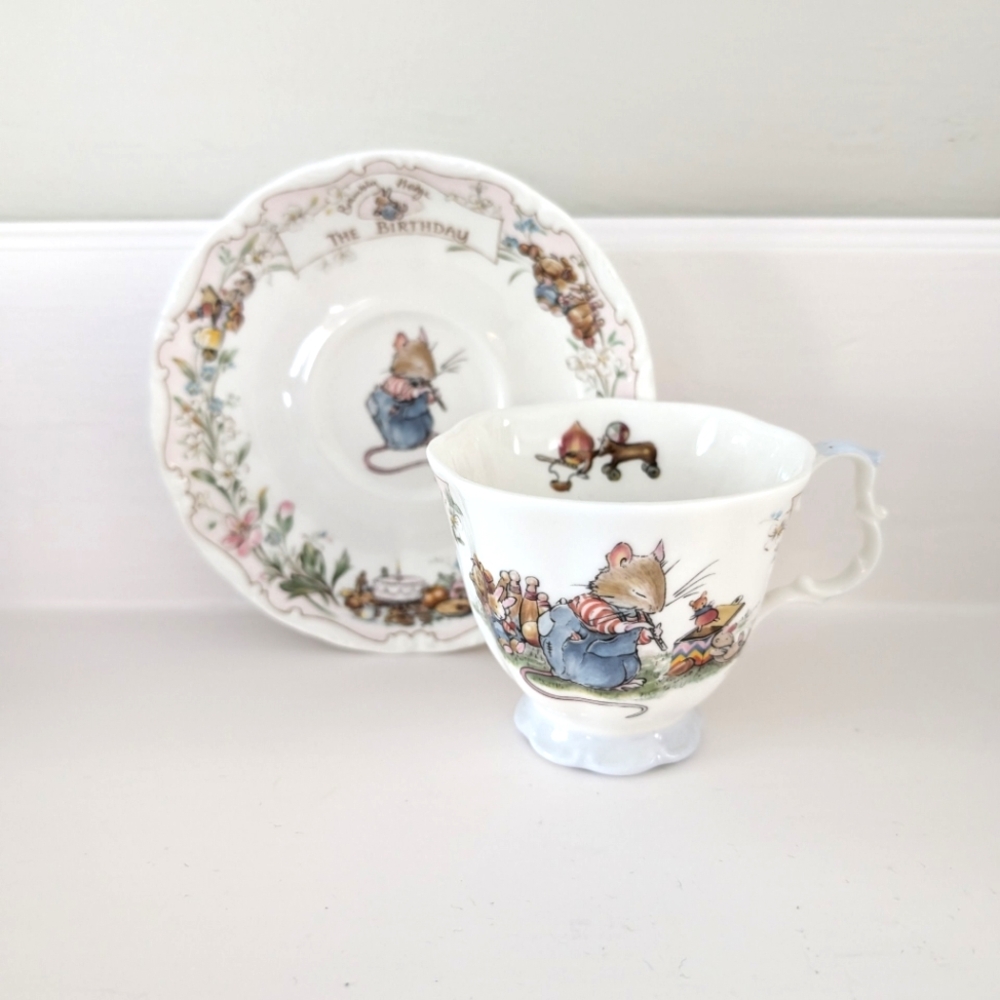Royal Doulton Brambly Hedge The Birthday Teacup and Saucer Collectible